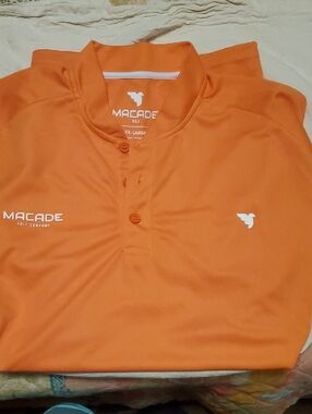 MACADE Men's Orange Polo Shirt - Performance Golf Tee
